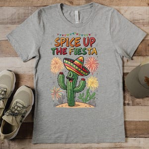 Personalized Cinco de Mayo T-Shirt: Fiesta Sombrero Cactus Design