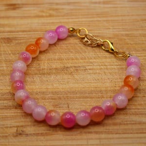 Pearl bracelet | Pink - Orange