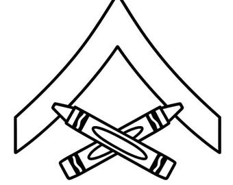 Terminal Lance - Rank Insignia with Crayons