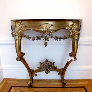 ROCOCO CONSOLE TABLE, 19th Century French Hall Table, Antique Furniture, 1800s