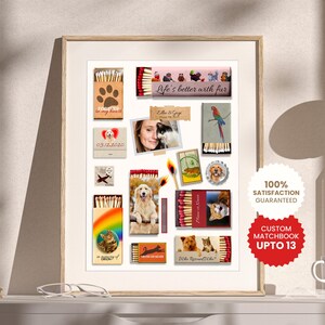 Custom Matchbook Art | Personalized Digital Matchbox Print | Retro Matches Wall Decor | Unique Anniversary Gift | Large Vintage Match Poster