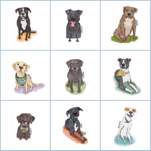 Custom Hand Drawn Pet Portrait Personalized Dog Mom Gift Commission Pet Portrait From Photo Badly Drawn Dog Portrait From Photo