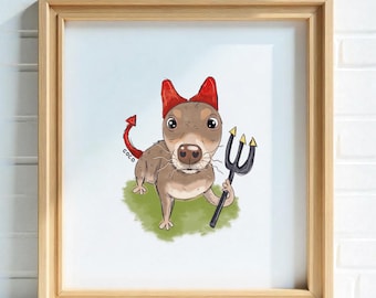 Retrato de mascota mal dibujado personalizado: regalo único para mamá perruna, arte mural personalizado de gato en acuarela