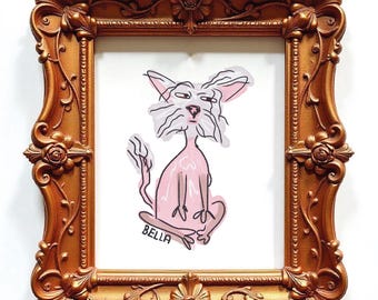 Custom Pet Portrait: Free Style Handdrawn Digital Art (Digital Download)