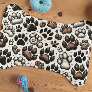 Paw Print Pet Feeding Mats, Dog Cat Food Mat, Animal Lover Gift,Pet Placemat, Cute Pet Accessories, Durable,easy clean  & Non-Slip Pet Mat