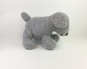 Knit Puppy Dog- Gray