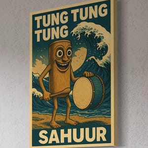 Tung Tung Tung SAHUR Meme on Canvas – Ballerina Capuchina, Bombardino Crocodilo, Bombombini Gusini, Shimpanzinni, Bananini –  Gamer Decor