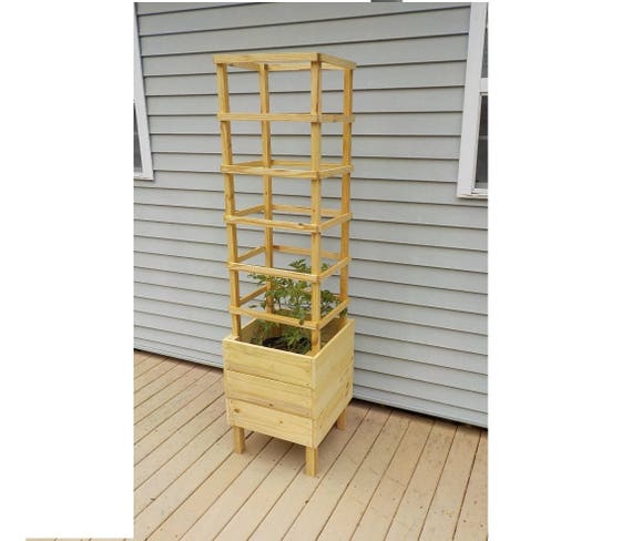 Downloadable Woodworking Plans - 5' Deck Tomato Planter With Trellis - Etsy  Norway