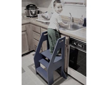 Downloadable Woodworking Plans for a Child Stepstool. Detailed Instruction Guide with Photos.