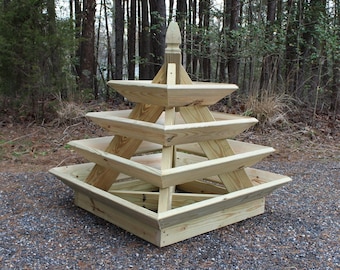 Downloadable Woodworking Plans - Pyramid Planter - Illustrated with Photos!