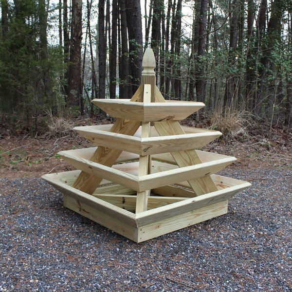 Downloadable Woodworking Plans - Pyramid Planter - Illustrated with Photos!