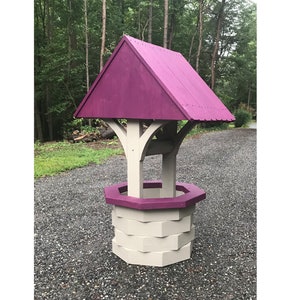 Wie erstelle ich einen 1,5 m Wunschbrunnen? Herunterladbare Holzbearbeitungspläne. Bastelanleitung mit Fotos. Hölzernen Wunsch gut DIY Projektbuch.