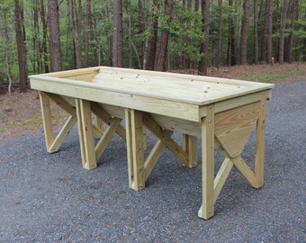 How to Build a Large 8 ft. Raised Trug Planter. Downloadable Plans. Illustrated DIY Raised Bed Project Book with Photos at Every Step.