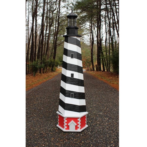 Downloadable Woodworking Plans for a 6 ft. Cape Hatteras Lawn Lighthouse - Illustrated with Photos!