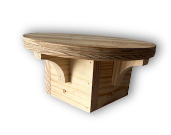 Handcrafted Pine Birdhouse 4 x 4 Mount: Ornamental Design, Pre-drilled, Ready to Paint