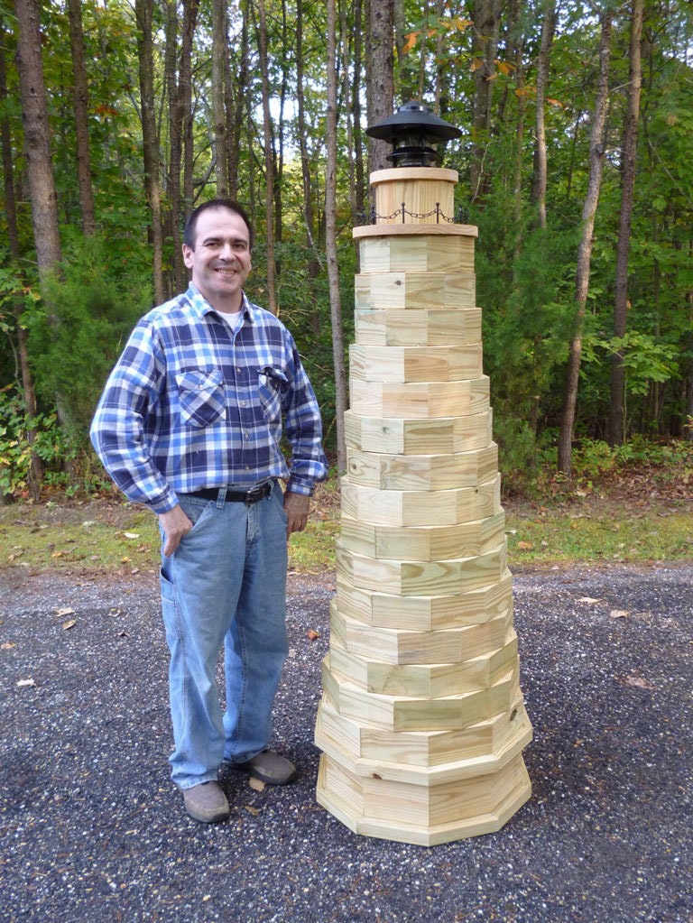 How to Build a 6 Ft. Lawn Lighthouse. Downloadable Woodworking Plans ...