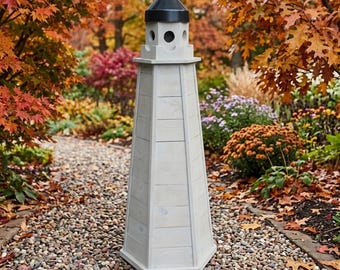 Treated Lumber Lighthouse Plans – 5 ft Garden Decor (PDF Download)