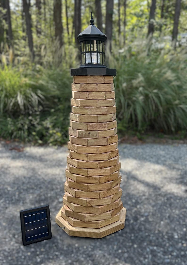 Downloadable Woodworking Plans for a 4 Ft. 3D Lawn Lighthouse ...