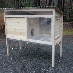 Downloadable Woodworking Plans for a 5 ft. Rabbit, Quail, Guinea Pig Hutch - Illustrated with Photos!