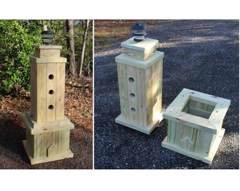 Downloadable Woodworking Plans for a 4ft. Lawn Lighthouse made of Treated 2 x 4's. Illustrated Plans with Photos!