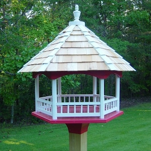 Downloadable Woodworking Plans - Platform Gazebo Bird Feeder - Fly Through Design. Huge!