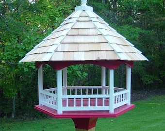 Downloadable Woodworking Plans - Platform Gazebo Bird Feeder - Fly Through Design. Huge!