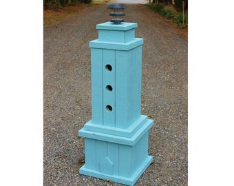 Downloadable Woodworking Plans for a 4ft. Lawn Lighthouse made of Treated 2 x 4's. Illustrated Plans with Photos!