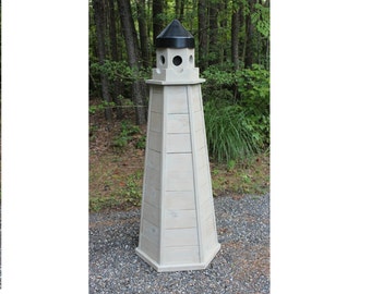 Downloadable Woodworking Plans - 5 ft. Treated Lumber Lighthouse Plans - Illustrated Plans with Photos!