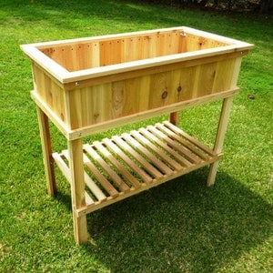 Downloadable Woodworking Plans - Cedar Raised Garden Planter. Illustrated Plans with Photos!