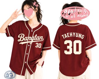 Maglia da baseball personalizzata dei membri dei Bangtan, Kpop Army, Arirang World Tour Concert Merch, maglietta Jungkook BTS