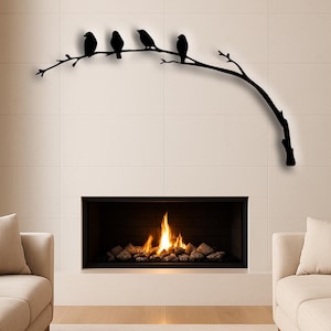 Birds on Branch Metal Wall Art: Wall Decor Nature Lover - Etsy