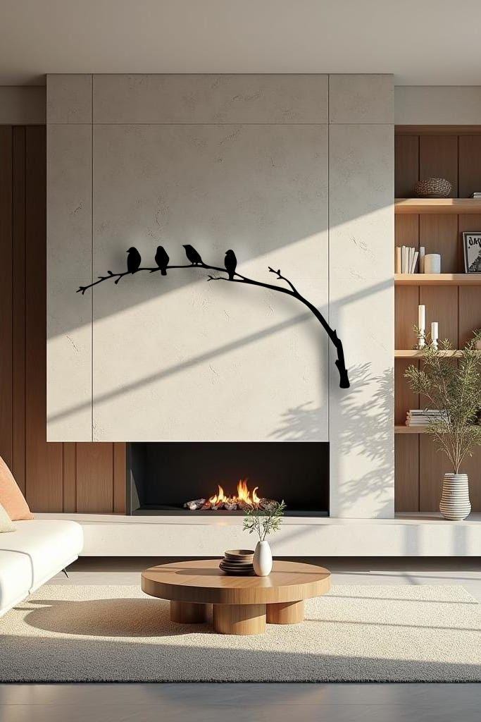 Birds on Branch Metal Wall Art: Wall Decor Nature Lover - Etsy