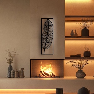 Minimalist Metal Leaf Wall Art: Modern Nature-Inspired Decor