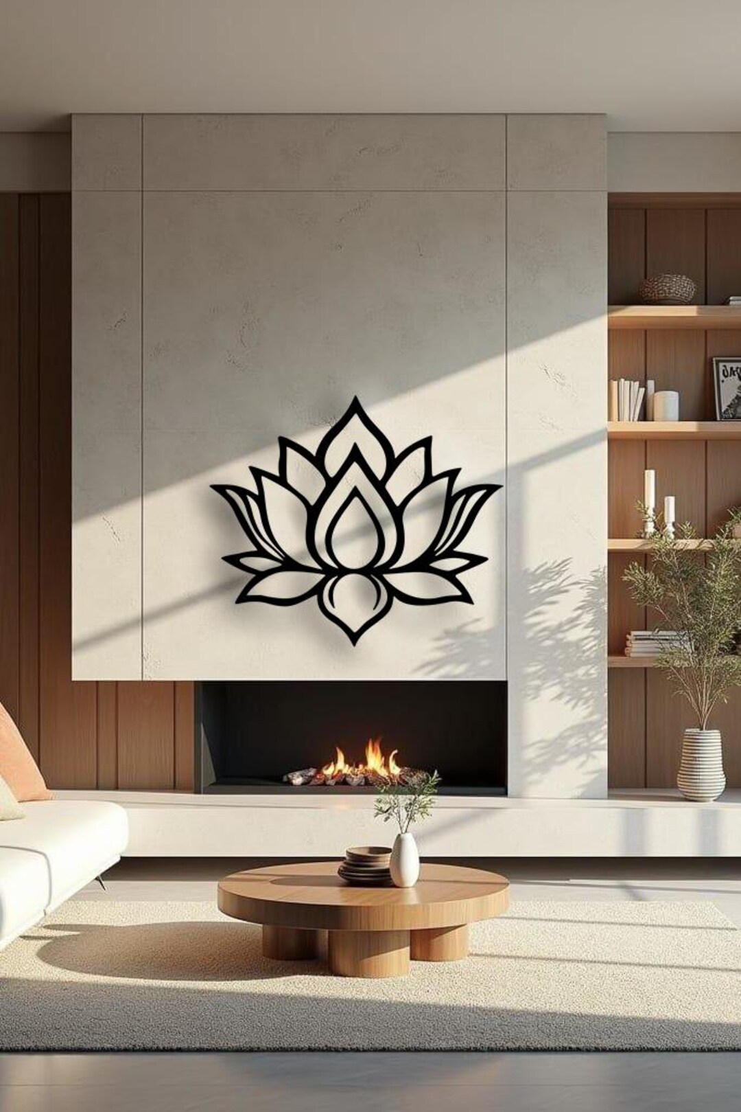 Lotus Flower Metal Wall Art: Modern Minimalist Decor - Etsy
