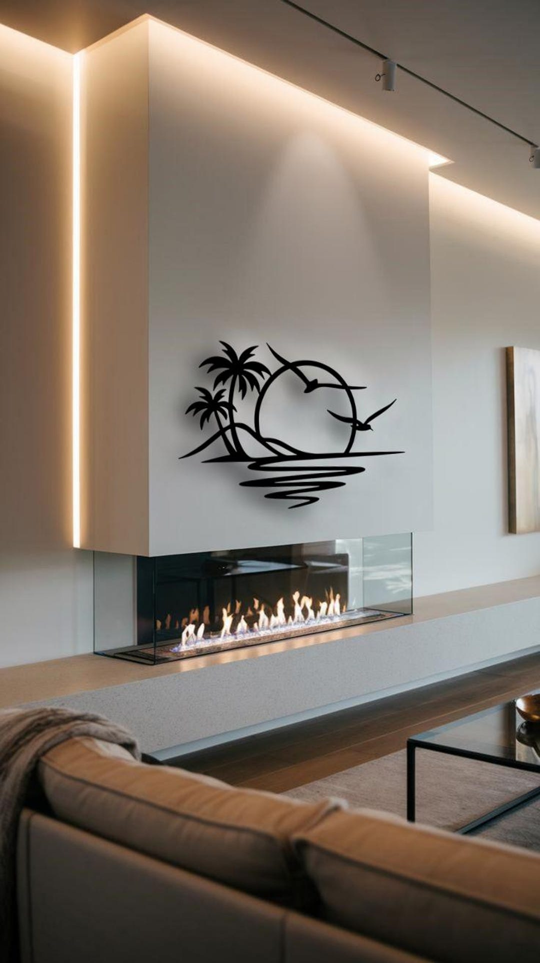 Tropical Sunset Metal Wall Art: Beach House Decor - Etsy
