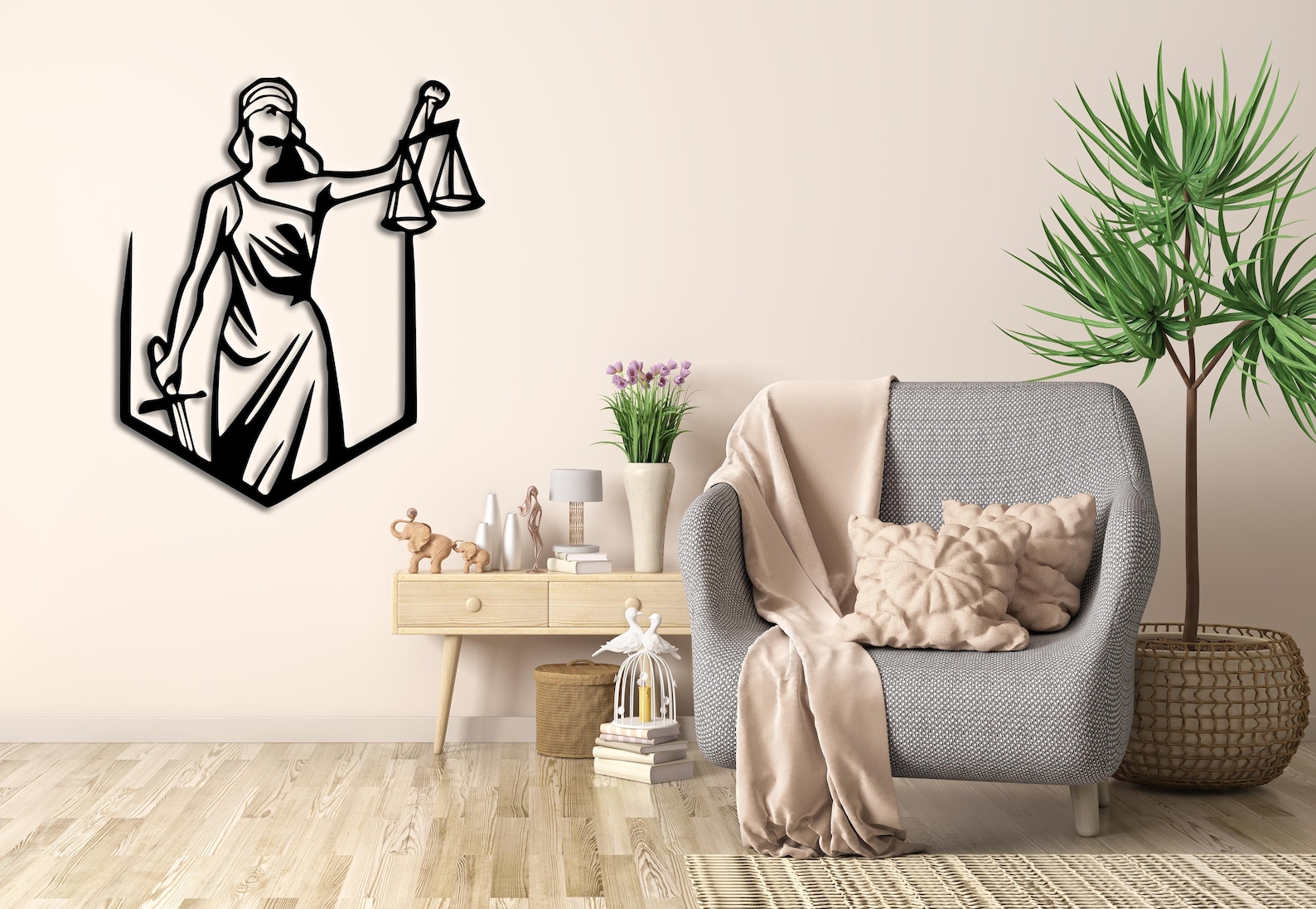 Lady Justice Metal Wall Art: Law Office Decor, Legal Gift - Etsy