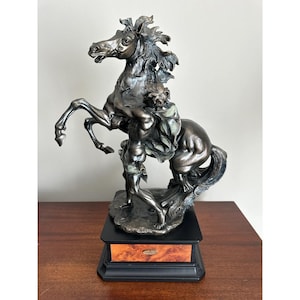 Vintage 1992 Florence Giuseppe Armani Marley Horse &quot;Freedom&quot; Sculpture in Bronze