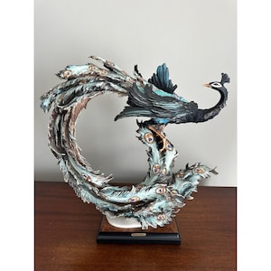 Vintage 1988 Florence Giuseppe Armani Peacock Sculpture