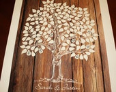 Guest Book Tree Wood Wedding Tree Guestbook Wedding Tree Poster Alternative for wedding guest book Poster Custom Wedding Gift Rustic Wedding