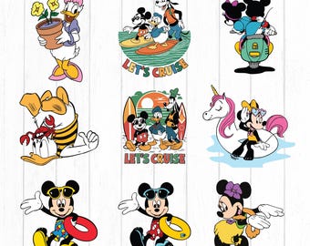 Disney Cruise 2026 PNG Bundle, Mickey and Friends Vacation (Digital Files)
