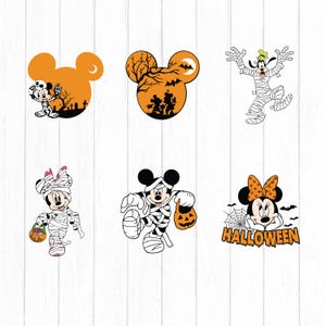Halloween Mickeyy And Friends Svg Bundle, Trick Or Treat Svg, Spooky Vibes Svg, Halloween Family Trip Svg, Halloween Svg