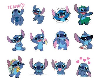 Pacchetto di clipart SVG PNG di Lilo e Stitch / Download digitale istantaneo