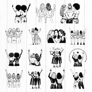 Ensemble Svg Meilleurs amis, Svg jour de l'amitié, Svg amis, Svg Meilleurs amis, Svg Bff, Svg amitié féminine, Amis drôles, Pour Cricut, Silhouette