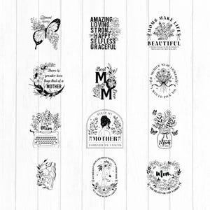 Paquete de citas del Día de la Madre svg, diseños del Día de la Madre feliz svg, citas de agradecimiento a la mamá, amor de mamá, mamá especial, mamá sincera, la mejor mamá del mundo
