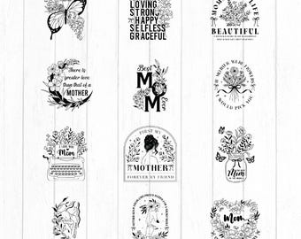 Muttertags-Zitate SVG-Bundle, Mama Wertschätzung Designs (Digitaler Download)
