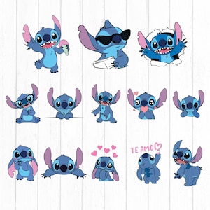 Stitch Svg Bundle, Cartoon SVG Bundle, Stitch Clipart, Stitch PNG, SVG files for Cricut and Sillhouette, Instant Download