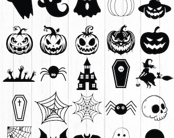 Halloween SVG Bundle, Fall Clipart, Pumpkin, Ghost (Digital Files)