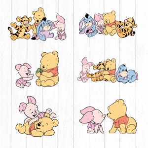 Bebé Winnie the Pooh SVG Bebé Winnie the Pooh Archivos de corte Bebé Winnie the Pooh Cricut SVG