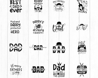 Vaderdag vader SVG-bundel (digitale download)