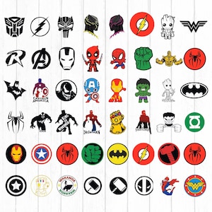 Superhero Icons SVG, Superhero SVG, Hero Symbols, Superhero Symbols svg, Super Boy, Super Girl, Cliparts, png , DXF, Cut Files